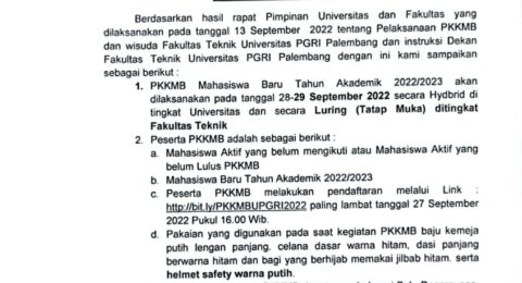 Edaran PKKMB 2022