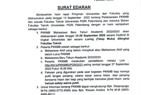 Edaran PKKMB 2022